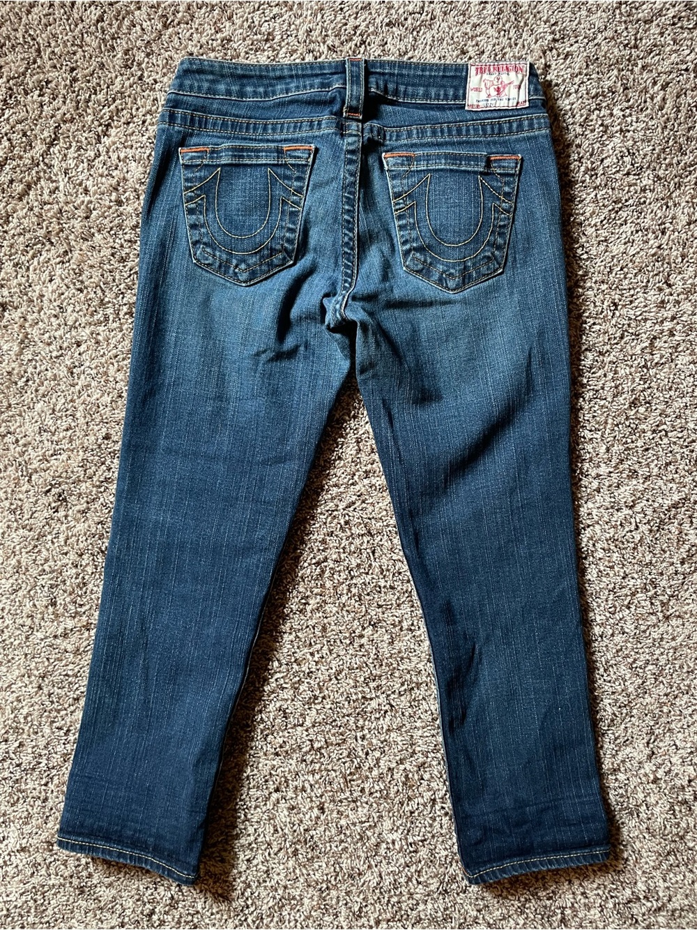 True Religion Lizzy Capri Cropped Jeans Style 102J58 Womenโs Size 30 Made in USA